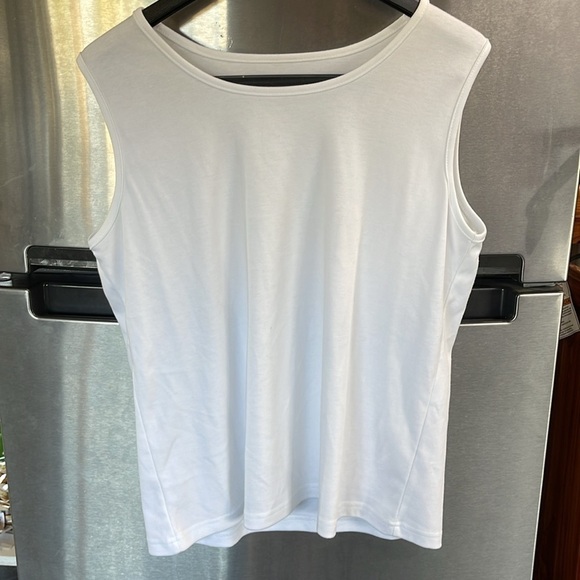 Alfred Dunner Crochet Striped raspberry blue & white open Cardigan Long Sleeve M - Picture 14 of 14